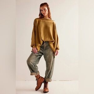 Free People Mustard Sweatshirt